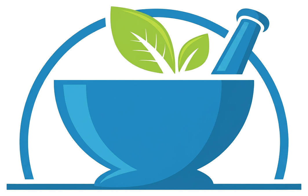 Al Wafi Pharmacy mortar and pestle emblem